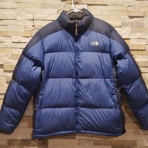 North Face Mens XL Blue 96 Retro Vintage Nuptse Down Puffer Jacket Winter Coat